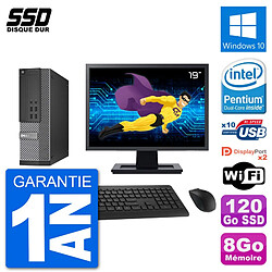 PC Dell 7020 SFF Ecran 19" Intel G3220 RAM 8Go SSD 120Go Windows 10 Wifi - Occasion