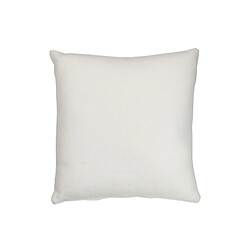 Dansmamaison Coussin Feuilles Carre Polyester Blanc