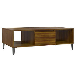 vidaXL Table basse Chêne marron 103,5x60x35 cm Bois d'ingénierie