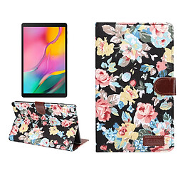 Etui en PU + TPU peau de fleur noir pour votre Samsung Galaxy Tab A 8.0 Wi-Fi (2019) T290/LTE T295