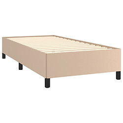 Avis vidaXL Cadre de lit sans matelas cappuccino 100x200 cm similicuir