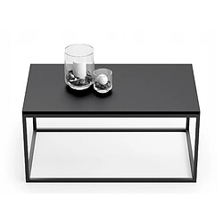 Mpc Table basse plateau noir 100 x 60 x 48