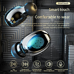 GUPBOO TWS Casque sans fil Charge rapide Écran tactile Étanche Affichage LED 9D Stéréo Bluetooth 5.2 Boîte de charge sur