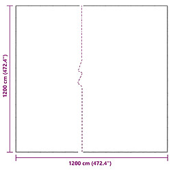 vidaXL Bâche transparente avec œillets 12x12 m polyéthylène pas cher