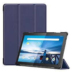 Etui en PU support triple bleu foncé pour votre Lenovo Tab M10 TB-X605F