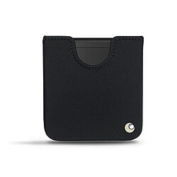 Pochette cuir Samsung Galaxy Z Flip - Pochette - Noir élégant ( Noir / Black ) - NOREVE