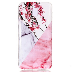 Wewoo Coque en TPU Marble Pattern pour Galaxy J3 2018 Fleur de prunier