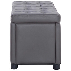 Avis Helloshop26 Pouf coffre banquette de rangement 87,5 cm similicuir gris 02_0010826