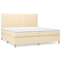 Maison Chic Lit Adulte - Lit simple Lit à sommier tapissier avec matelas moelleux - Meuble de Chambre - Crème 200x200 cm Tissu -MN39417