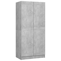 Acheter vidaXL Garde-robe Gris béton 82,5x51,5x180 cm Aggloméré