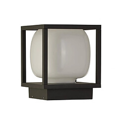 Searchlight Lanterne de jardin Athens Plastique,moulage Aluminium en métal Noir, blanc opale