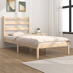 vidaXL Cadre de lit sans matelas bois massif 90x200 cm