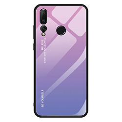 Wewoo Coque Pour Huawei Nova 4 Gradient Color Glass Case Violet clair