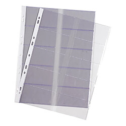 Pochette transparente cartes de visite Oxford A4 PVC 10/100e incolore - Paquet de 10