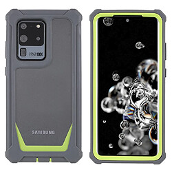 Coque en TPU + acrylique détachable 2-en-1 Gris foncé/vert gazon pour votre Samsung Galaxy S20 Ultra