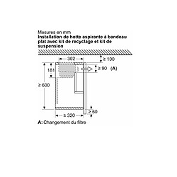 Module de recyclage pour hotte - DWZ1IX1C6 - BOSCH pas cher