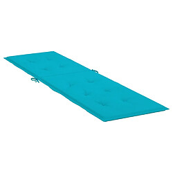 Avis vidaXL Coussin de chaise longue turquoise tissu oxford