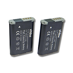 Set de 2 batteries vhbw Li-Ion 1800mAh (3.7V) pour caméra, caméscope Canon PowerShot G1X Mark 2, G1X Mark II, N100 comme NB-12L.