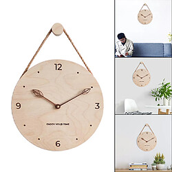 Avis Horloge Murale à Suspendre En Bois De 12 "Face En Bois Pour Le Salon Style 1