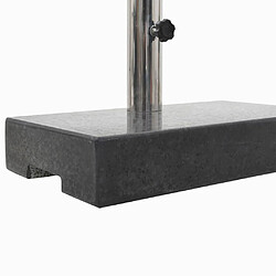 Avis vidaXL Socle de parasol rectangulaire Granite 25 kg Noir