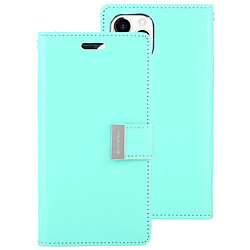 Wewoo Coque Pour iPhone 11 Pro MERCURE RICH DIARY Étui en cuir à rabat Texture avec fente porte-cartes et portefeuille Vert menthe