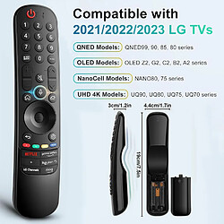 SANAG Telecommande Magique Pour Smart Tv L-G-Telecommande Vocale Bluetooth-Remplace An-Mr21Ga Mr22Ga Mr23Ga Avec Fonction Vocale Et Pointeur Alexa