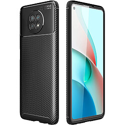 Xeptio Coque brossée noire Xiaomi Redmi Note 9T 5G Carbon Fiber Antichoc protection - Accessoires Pochette Case Xiaomi Redmi Note 9T 5G