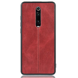 Wewoo Coque Pour Xiaomi Redmi K20 / k20 Pro Antichoc Couture Vache Motif Peau PC + PU + TPU Cas Rouge