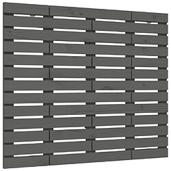 vidaXL Tête de lit murale Gris 141x3x91,5 cm Bois massif de pin