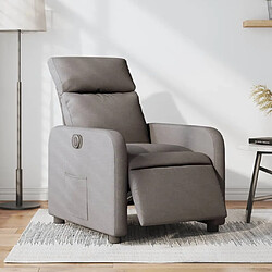 vidaXL Fauteuil inclinable électrique Taupe Tissu