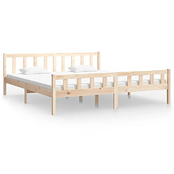 vidaXL Cadre de lit sans matelas bois massif 160x200 cm