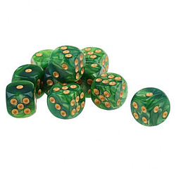 Set de dés - 2 x 10 dés 6 faces vert jaune