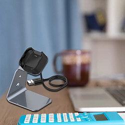 Berceau De Dock De Chargeur De Puissance De Câble De Chargement USB En Métal Pour Le Gris De Fitbit Versa