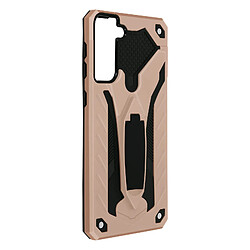 Avizar Coque Samsung Galaxy S21 Plus Hybride Antichoc Béquille Support Vidéo Rose gold