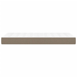 Avis vidaXL Matelas de lit à ressorts ensachés taupe 120x190x20 cm Tissu