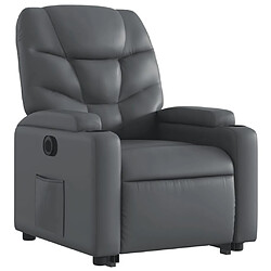 Avis vidaXL Fauteuil inclinable électrique gris similicuir