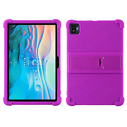 Coque en silicone quatre coins améliorés avec béquille, violet pour votre TCL Tab 10s 9081X