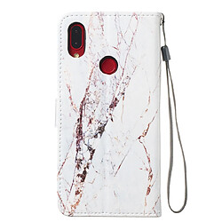 Avis Wewoo Coque Fashion Etui de protection en cuir pour Redmi Note 7 marbre blanc