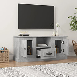 Avis Maison Chic Meuble TV scandinave - Banc TV pour salon gris béton 100x35,5x45 cm bois d'ingénierie -MN32208