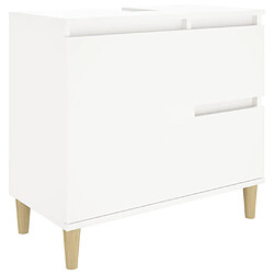 Maison Chic Armoire de salle de bain,Meuble de rangement,Meuble haut blanc 65x33x60 cm bois d'ingénierie -GKD833985