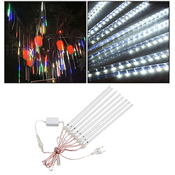 Avis LED Meteor Shower Lights Falling Rain Icicle Party Tree Decor Blanc Froid