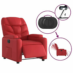 Maison Chic Fauteuil Relax pour salon, Fauteuil inclinable électrique Rouge Similicuir -GKD93037 pas cher