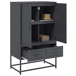 Avis vidaXL Buffet haut anthracite 68x39x111,5 cm acier