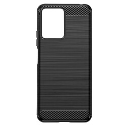 Avizar Coque pour Xiaomi Redmi Note 12 4G et 5G Renforcée Souple Carbone Brossé Noir