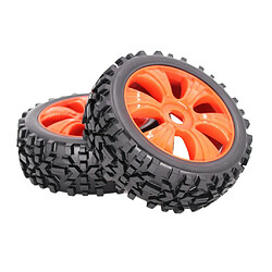 1: 8 Modèle De Véhicule De Buggy Rc Pièces De Rechange En Caoutchouc De Pneu De Ventilateur De Moyeu De Ventilateur De Roue Orange