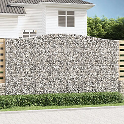 VIDAXL Panier de gabions arqué - 400x30x220/240 cm