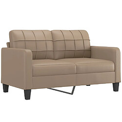 Maison Chic Canapé à 2 places,Sofa de Salon,Canapé droit Cappuccino 140 cm Similicuir -GKD363477