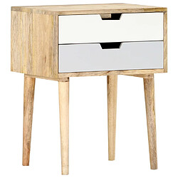 Maison Chic Table de chevet,Table de nuit,Table d'appoint pour salon 47x35x59 cm Bois de manguier massif -MN69052