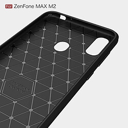 Acheter Wewoo Coque en TPU antichoc fibre de carbone texture brossée pour ASUS ZenFone Max (M2) (bleu marine)