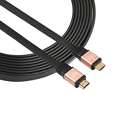 Wewoo Câble or et rose 1.5m HDMI 2.0 4K 30AWG haute vitesse 18Gbps plaqué connecteurs HDMI mâle à HDMI plat